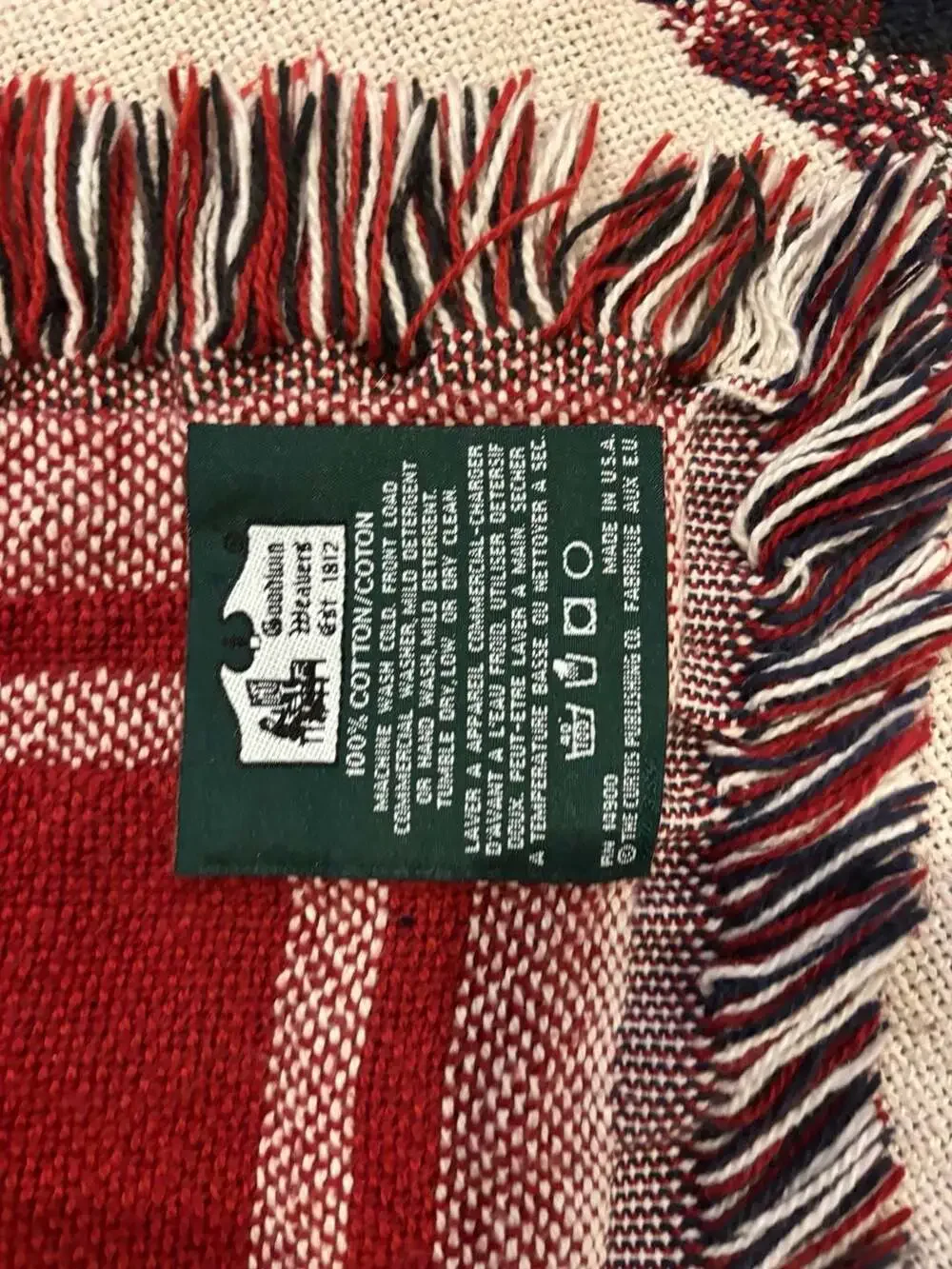 Goodwin Weavers Norman Rockwell Sat Evening Post 1936 Cotton Woven Throw Blanket